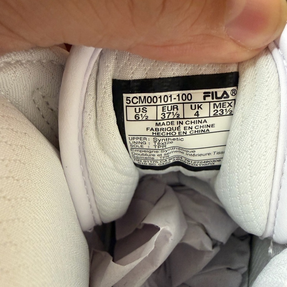 New in Box Fila Vulc 13 Women's White High-Top Leather Sneakers Size 6.5 - Picture 8 of 10